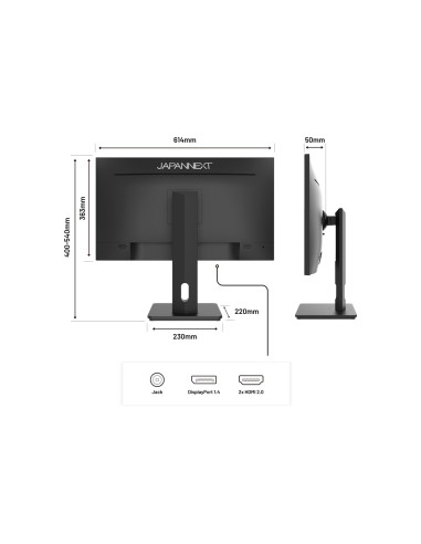 Monitor Japannext 68.5Cm Jn-27Ips4Flwqhdr-Hsp 16:9 Hdmi/Dp Wqhd