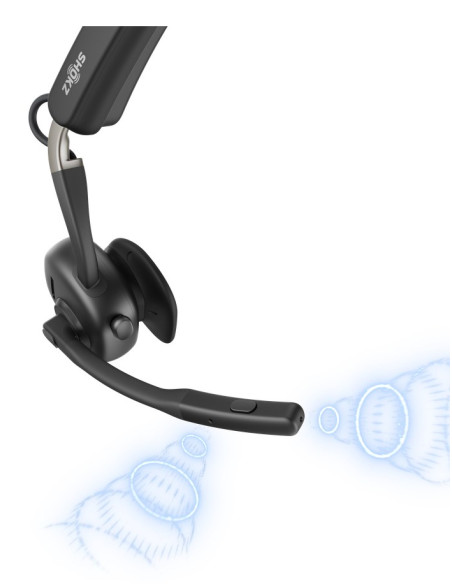 Shokz C610-An-Bk Słuchawki/Zestaw Słuchawkowy Bezprzewodowy Nauszny Biuro/Centrum Telefoniczne Bluetooth Czarny