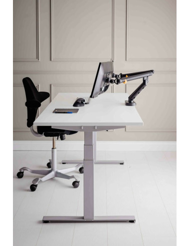 Bakkerelkhuizen Bakker Elkhuizen Flexible Dual - Zestaw Montażowy - Regulowane Podwójne Ramię - Do 2 Monitorów - Aluminium, Stal