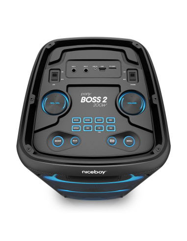 Niceboy Party Boss 2 (200W) Głośnik Mono Przenośny Czarny