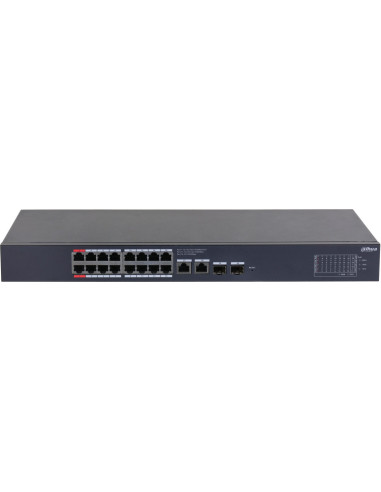 Dahua Technology Cs4220-16Gt-135 Przełącznik Sieciowy Zarządzany L2 Gigabit Ethernet (10/100/1000) Obsługa Poe Czarny