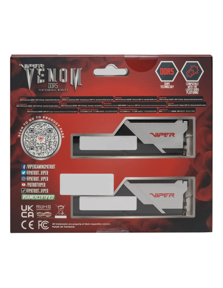 Patriot Viper Venom Ddr5 2X8Gb 6000Mhz Cl36 Xmp3/Expo