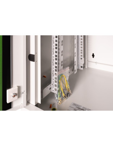 Digitus Szafa Sieciowa Wisząca Unique 19" 7U Rack 600X450, Drzwi Szyba, Szary, Niedzielona, Złożona, 100Kg