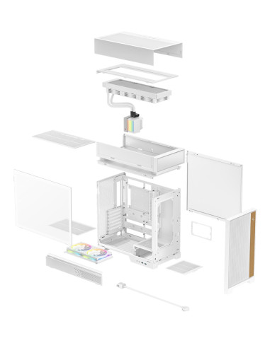 Deepcool Cl6600 Wh Midi Tower Biały