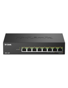 D-Link Dms-108P/E Przełącznik Sieciowy Nie Zarządzany 2.5G Ethernet (100/1000/2500) Obsługa Poe Czarny