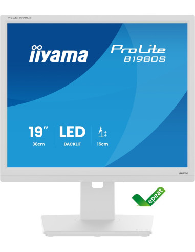 Iiyama Prolite B1980S-W1 Monitor Komputerowy 48,3 Cm (19") 1280 X 1024 Px Svga Led Biały