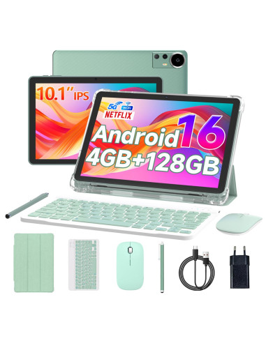 Extralink Tablet Cp31 4Gb Ram+128Gb Zielony | Tablet | Android 15, 2Mpx+8Mpx, 6000Mah, 1280X800Px, Klawiatura, Mysz, Rysik
