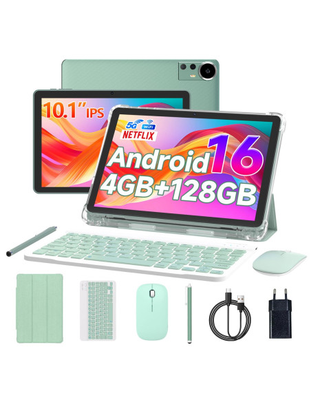 Extralink Tablet Cp31 4Gb Ram+128Gb Zielony | Tablet | Android 15, 2Mpx+8Mpx, 6000Mah, 1280X800Px, Klawiatura, Mysz, Rysik