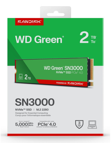 Ssd Wd Green Sn3000 2Tb Nvme Wds200T4G0E