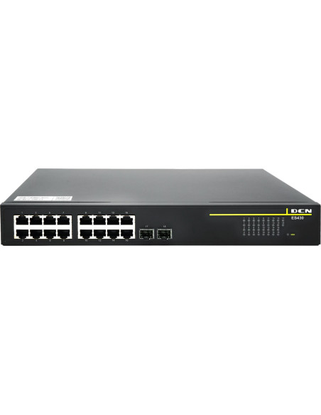 Dcn Es430-18P-Poe Przełącznik Sieciowy Zarządzany Gigabit Ethernet (10/100/1000) Obsługa Poe 1U Czarny