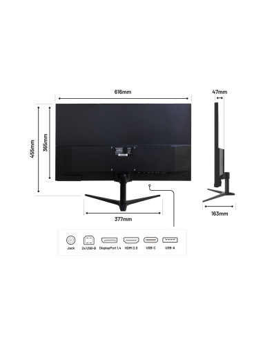 Monitor Japannext 68,5 Cm Jn-Ips27Wqhdr-C65W 16:9 Hdmi/Dp Wqhd