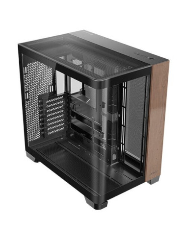 Antec C8 Curve Wood Full Tower Czarny, Przezroczysty, Drewno