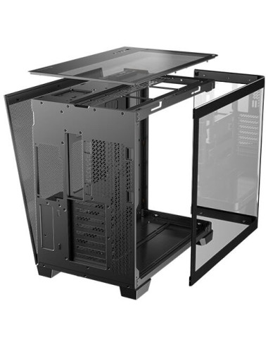 Antec C8 Curve Wood Full Tower Czarny, Przezroczysty, Drewno
