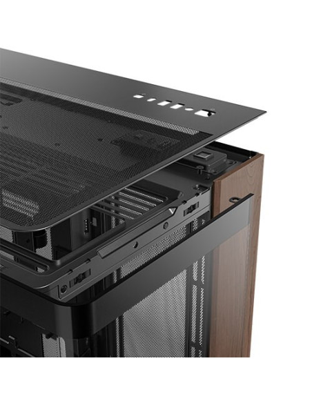 Antec C8 Curve Wood Full Tower Czarny, Przezroczysty, Drewno