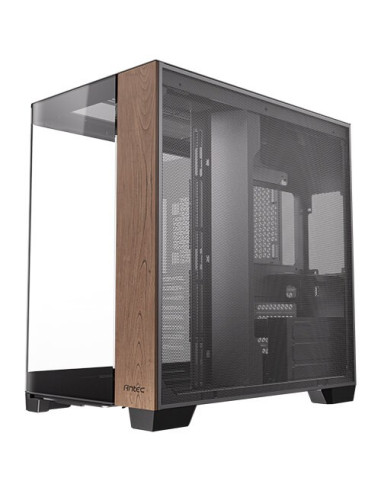 Antec C8 Curve Wood Full Tower Czarny, Przezroczysty, Drewno