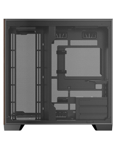 Antec C8 Curve Wood Full Tower Czarny, Przezroczysty, Drewno