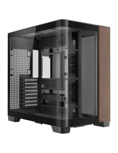 Antec C8 Curve Wood Full Tower Czarny, Przezroczysty, Drewno