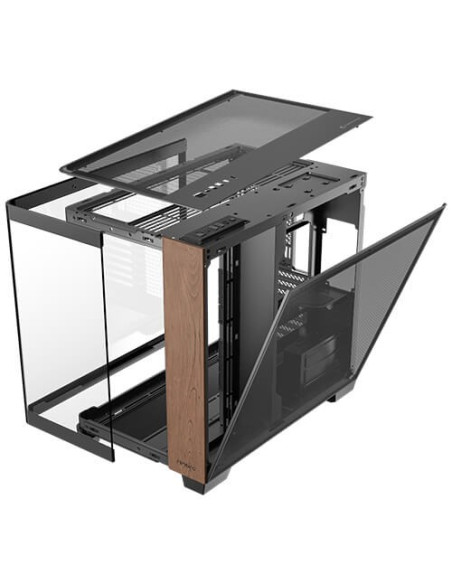 Antec C8 Curve Wood Full Tower Czarny, Przezroczysty, Drewno