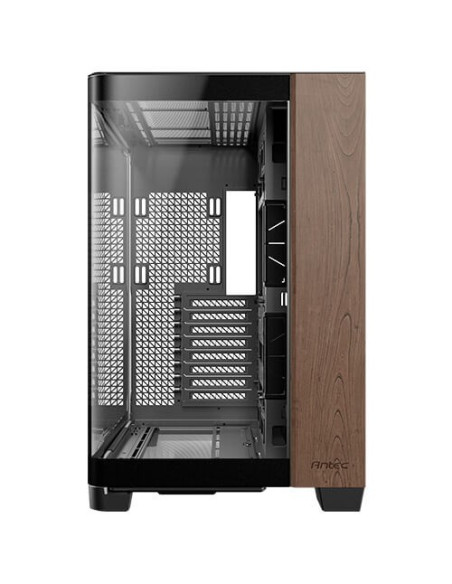 Antec C8 Curve Wood Full Tower Czarny, Przezroczysty, Drewno