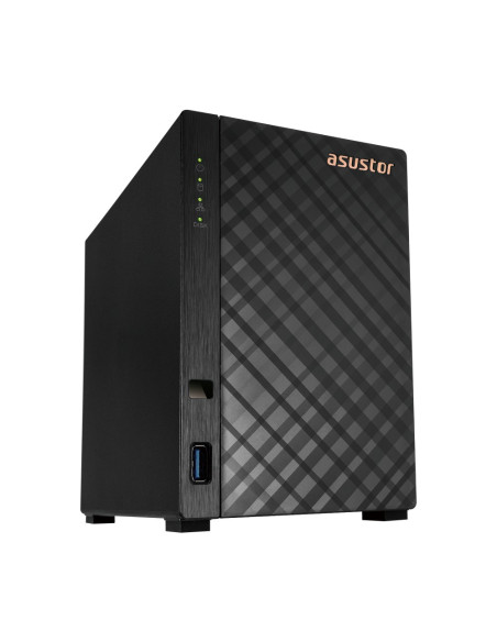 Asustor As1102Tl Serwer Danych Nas Mini Tower Realtek Rtd1619B 1 Gb Ddr4 0 Tb Adm Czarny