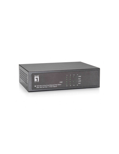 Przełącznik Levelone Fe Poe+ 8-Portowy 65W 100Mbps
