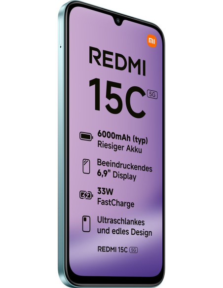 Smartfon Xiaomi Redmi 15C 5G Dual Sim 4Gb Ram 128Gb - Miętowy Zielony