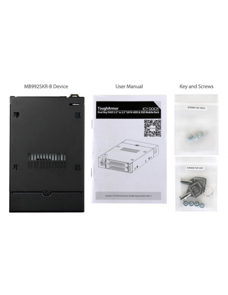 Płyta Montażowa Icydock 2X6,3Cm Satai-Iii W 1X3,5" Raid-Controlle