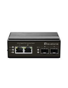 Switch Levelone Igp-0431 - Niezarządzalny - 2 X 10/100/1000 (Poe) + 2 X Gigabit Sfp - Możliwość Montażu Na Szynie Din - Poe - Za