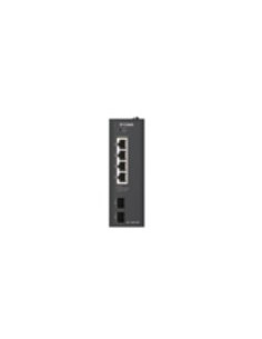 D-Link Dis-100G-06P Przełącznik Sieciowy Nie Zarządzany L2 Gigabit Ethernet (10/100/1000) Obsługa Poe Din Rail Czarny