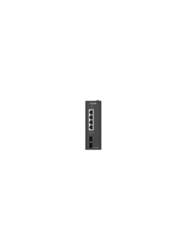 D-Link Dis-100G-06P Przełącznik Sieciowy Nie Zarządzany L2 Gigabit Ethernet (10/100/1000) Obsługa Poe Din Rail Czarny