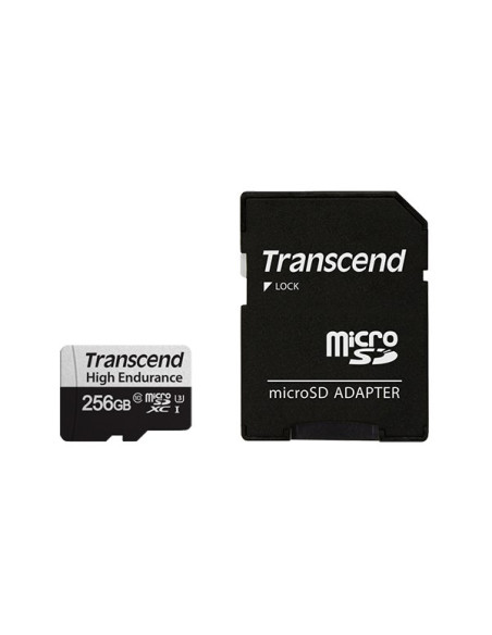 Sd Microsd Card 256Gb Transcend Sdxc Usd350V W/Adapter