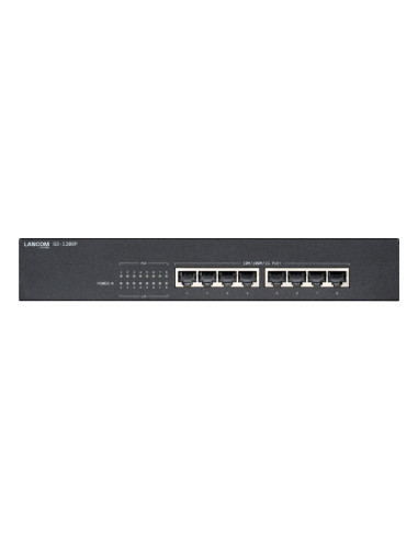Gs-1208P Nie Zarządzany Gigabit Ethernet (10/100/1000) Obsługa Poe 1U Czarny