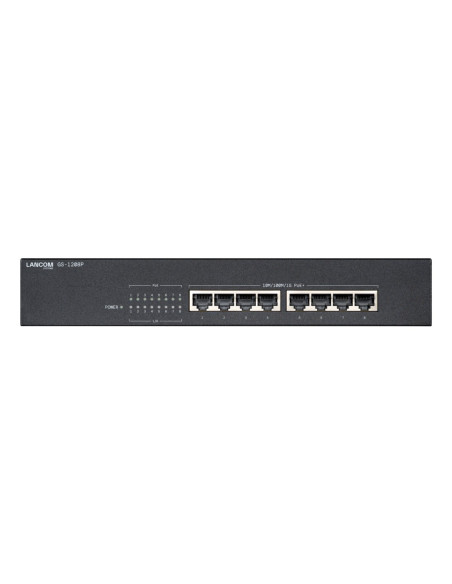 Gs-1208P Nie Zarządzany Gigabit Ethernet (10/100/1000) Obsługa Poe 1U Czarny