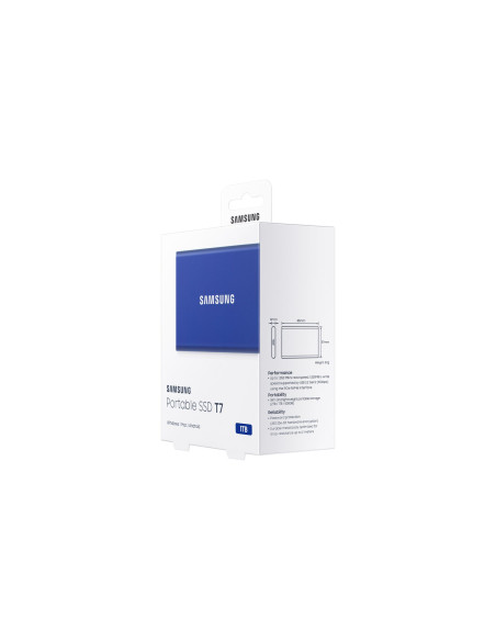 Dysk Zewnętrzny Ssd Samsung T7 (1Tb  Usb 3.2  Niebieski  Mu-Pc1T0H/Ww)