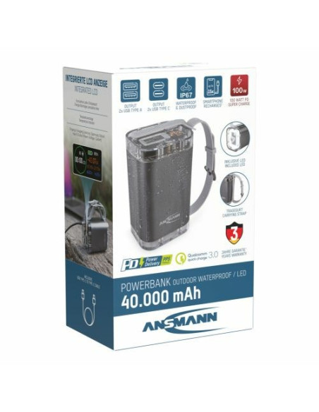 Ansmann Pb4100 Litowo-Polimerowy (Lipo) 40000 Mah Srebrny