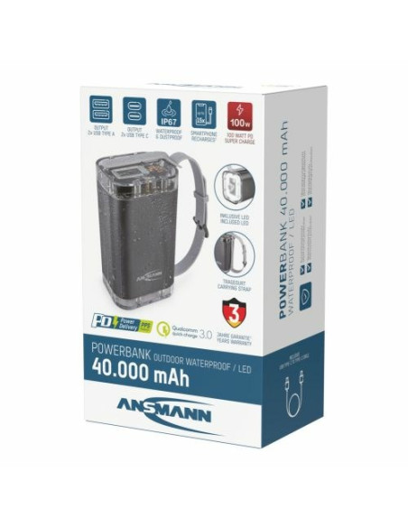 Ansmann Pb4100 Litowo-Polimerowy (Lipo) 40000 Mah Srebrny