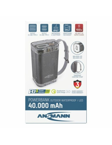 Ansmann Pb4100 Litowo-Polimerowy (Lipo) 40000 Mah Srebrny