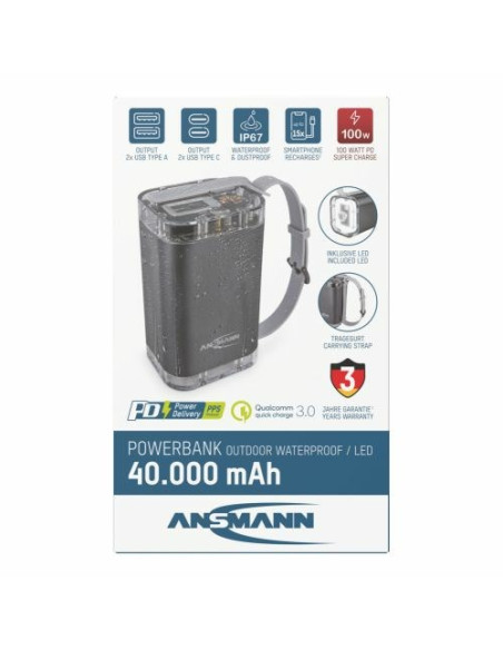 Ansmann Pb4100 Litowo-Polimerowy (Lipo) 40000 Mah Srebrny
