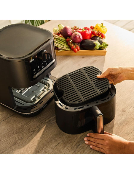 Braun Hf 5075 Pojedyńczy Autonomiczny 2000 W Frytkownica Na Gorące Powietrze Czarny, Szary