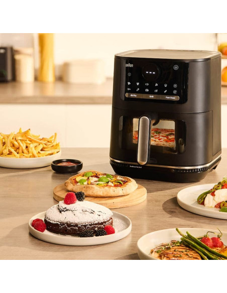 Braun Hf 5075 Pojedyńczy Autonomiczny 2000 W Frytkownica Na Gorące Powietrze Czarny, Szary