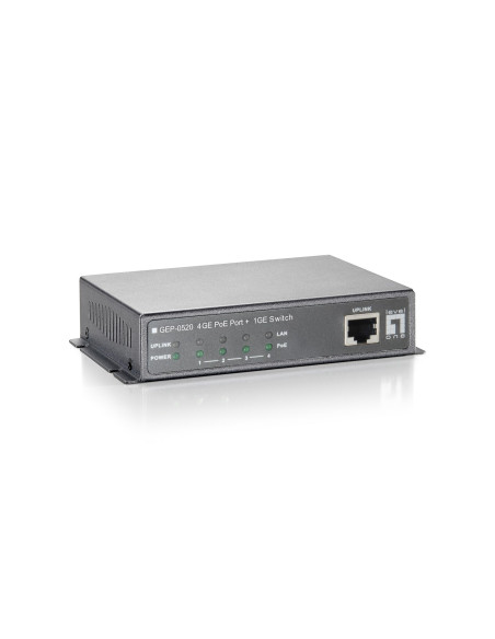 Przełącznik Levelone Gep-0520 - 4 X 10/100/1000 Poe + 1 X 10/100/1000 - Pulpit
