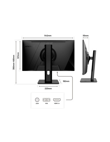Monitor Japoński 60,5 Cm Jn-Ips2382Fhdr-Hsp 16:9 Hdmi/Vga Fhd