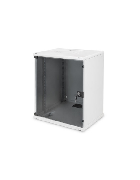 Digitus Szafa Sieciowa Wisząca 19" 12U Rack 540X400, Drzwi Szyba, Szary, Niedzielona, Niezłożona, 60Kg