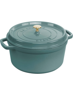 Staub La Cocotte Garnek Żeliwny Okrągły 2.2 Ltr, Eukaliptusowy