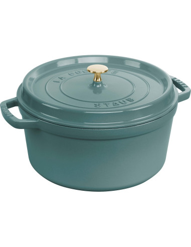 Staub La Cocotte Garnek Żeliwny Okrągły 2.2 Ltr, Eukaliptusowy