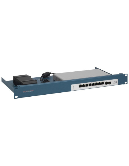 Rackmount.it Cisrack Rm-Ci-T17 - Zestaw Montażowy Sprzętu Sieciowego - Możliwość Montażu W Szafie - Metaliczny Niebieski - 1U - 