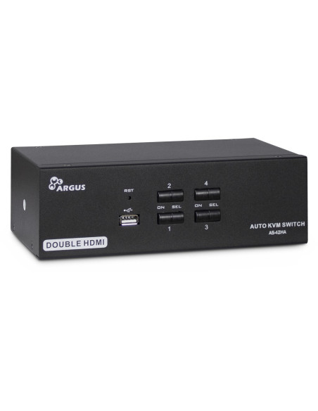 Inter-Tech As-42Ha Hdmi Przełącznik Kvm Czarny