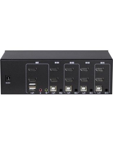 Inter-Tech As-42Ha Hdmi Przełącznik Kvm Czarny