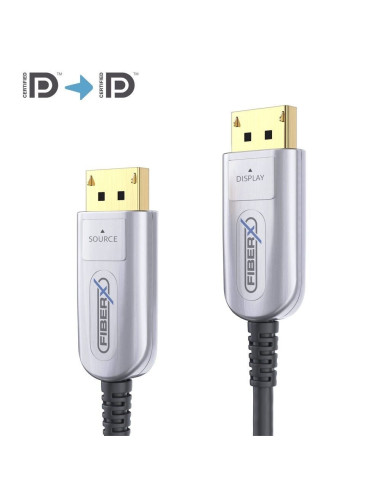 Fiberx Fx-I260-010 Kabel Displayport 10 M Czarny, Srebrny