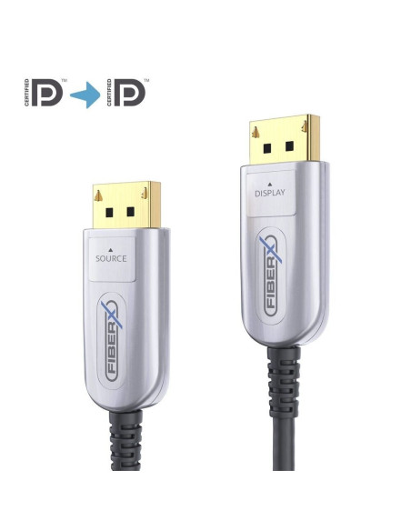 Fiberx Fx-I260-010 Kabel Displayport 10 M Czarny, Srebrny